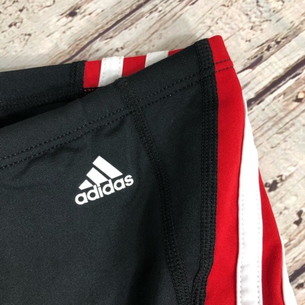 Adidas Solid Splice Jammer Swimsuit - Red - Picture 4 of 6